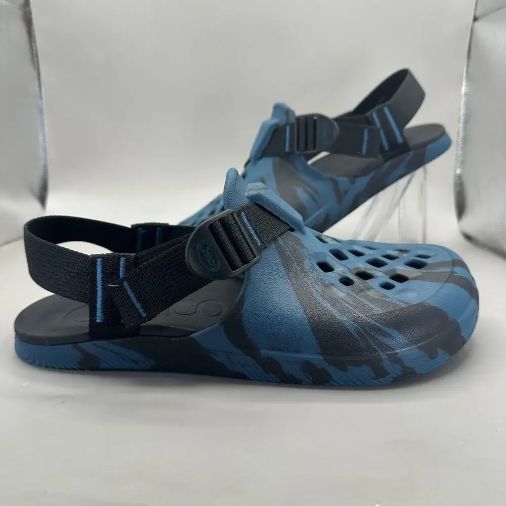 Chaco Chillos Closed Toe Sandals Clogs Mens Size 9 Blue Camo  Adjustable Strap
